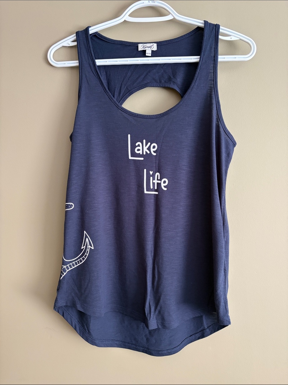 Lake Life Navy Tank Top - Oversized XS